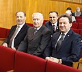Рауил Бикбаев, Марат Аҙнабаев, Ҡәҙим Аралбаев (һулдан уңға) Актерҙар йорто залында