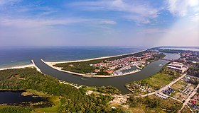 Panorama grada na ušću Dziwne