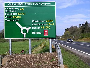 A5 near Crevenagh, Omagh - geograph.org.uk - 1256301.jpg