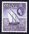 Image 22Queen Elizabeth II and Gulf of Aden at Yemen 35 cent Stamp. (from History of Yemen)