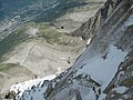 Aiguille du Midi-svævebanens lodrette linieføring