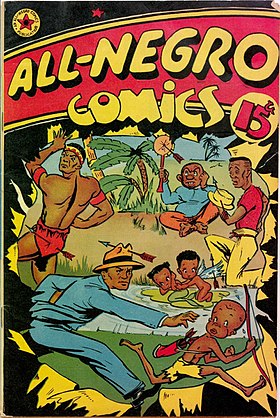 Couverture du comic book.Les personnages sont, de gauche à droite,en haut, Lion Man, Snake Oil, Sugarfoot,au centre, The Little Dew Dillies,en bas, Ace Harlem et Bubba.