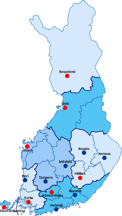 Regionální úřady (aluehallintovirasto)