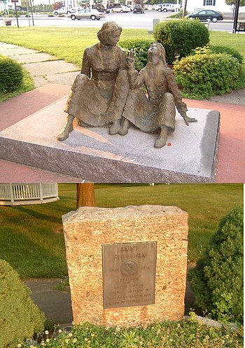 Anne Sullivan Memorial placque and statue, Fee...