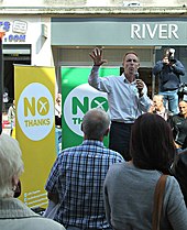 Jim Murphy speaking against Scottish independence in Glasgow. Anti-Scottish independence campaigner - geograph.org.uk - 4159537.jpg