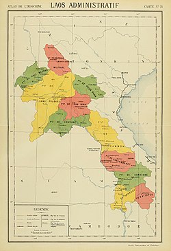 老挝行政区划地图