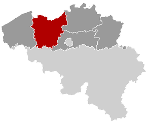 Poziția regiunii Flandra de Est