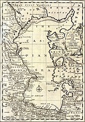 Mapa do Mar Caspio a mediados do século XVII