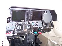 Cessna 182 with GPS-based "glass cockpit" avionics Cessna T182T Cockpit - Garmin G1000.jpg