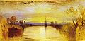 Den gule himmelen er eit kjent syn etter store vulkanutbrot. Chichester Canal circa 1828 av J.M.W. Turner