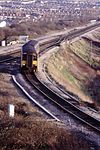 Class 150 DMU 150276, joining Clifton Down line, Narroways Junction, Bristol, January 1994 Scans906 (10708293005).jpg