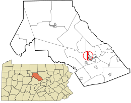 Location in Clinton County and the state of Pennsylvania.