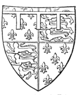 Fig. 716.—Richard, Prince of Wales (afterwards Richard II.), son of preceding: Arms as preceding. (From his seal, 1377.)