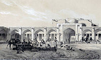 Courtyard of the caravanserai Mahyar, Road Isfahan Shiraz