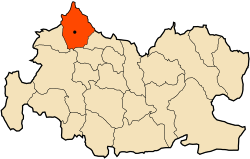 Localização da cidade dentro da província de Tissemsilt