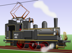 Kresba lokomotivy řady E 3/3