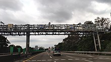 Electronic Toll Collection Toll gate in Taiwan, which allows the motorist to pay their toll without stopping or slowing down ElectronicTollCollection69p8K20200808.jpg