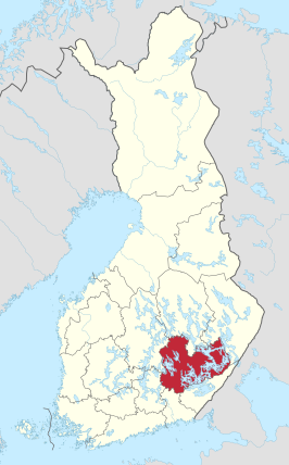Kaart van Etelä-Savo