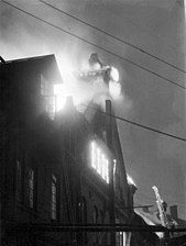 Eldsvåda i Liljeholmens stearinfabrik 1946.