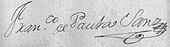 signature de Francisco de Paula Sanz
