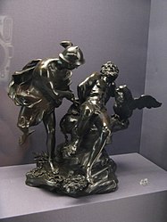 מרקוריוס כובל את פרומתאוס בפסל של ג'ובאני בטיסטה פוג'יני במוזיאון ויקטוריה ואלברט