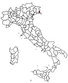 Poziția regiunii Provincia di Gorizia