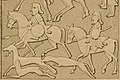 Partie de chasse avec des Lévriers celtes - Lithographie de la Pierre de Hilton of Cadboll (Écosse)