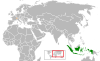 Peta lokasi Indonesia dan Swiss.