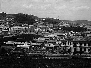 Vue du centre de Vladivostok en 1900.