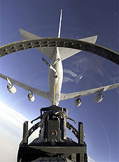 An F-15 backs out after refueling from a KC-135R. KC-135 refueling.jpg