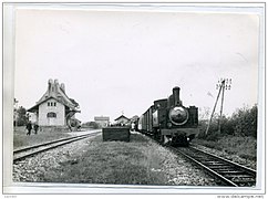 La gare de Telgruc (en 1948).