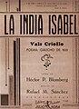 "La India Isabel", letra: Héctor P. Blomberg, música: Rafael M. Sánchez (1937)