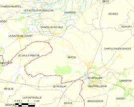 Mapa obce Arrou