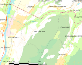 Mapa obce Saint-Maximin