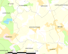 Poziția localității Mons-en-Pévèle