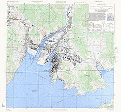 1945年にアメリカ軍が作成した広地区地図。