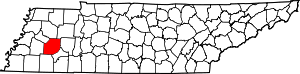 Map of Tennessee highlighting Madison County