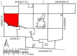 Location of Montgomery Township in Marion County