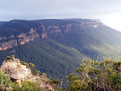 Narrow Neck Plateau in the rain.JPG