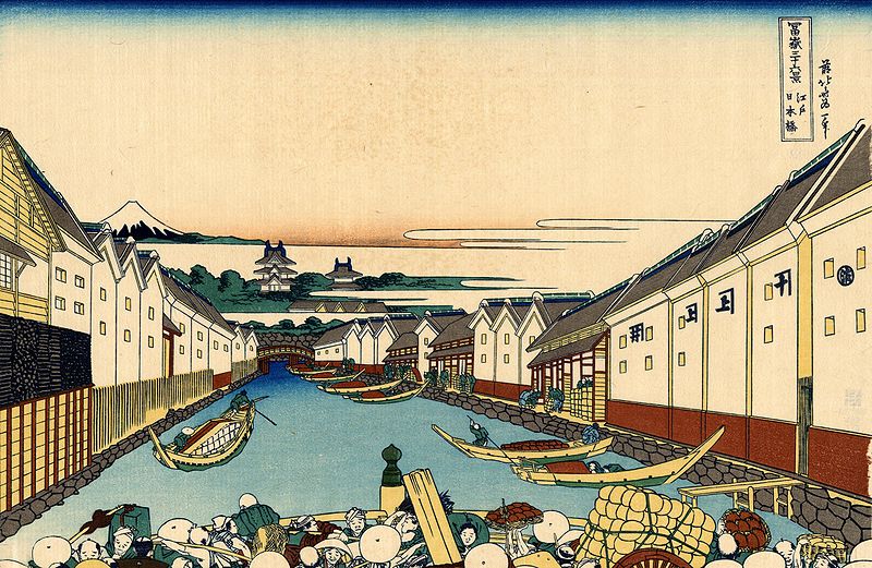 :Nihonbashi bridge in Edo.jpg