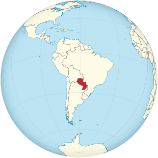 Paraguay on the globe (South America centered).svg