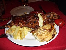 Roast guinea pig (Cavia porcellus) in Peru Peru Guinea Pig.jpg