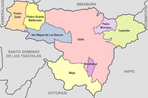 Ubicación en la Provincia de Pichincha