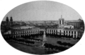 Il Cabildo nel 1867, si scorgono anche la Pirámide de Mayo e la chiesa di Sant'Ignazio.