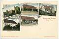 Zdjęcie kościoła na pocztówce z Suszca w języku niemieckim z 1904 r.