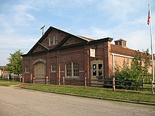 בניין התחנה בסנט ג'וזף, מיזורי. כיום מוזיאון ומרכז מורשת