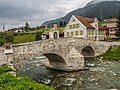 Oberwasserseitige Ansicht mit altem Schulhaus