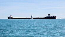 The Roger Blough heading north at the St. Clair Light.