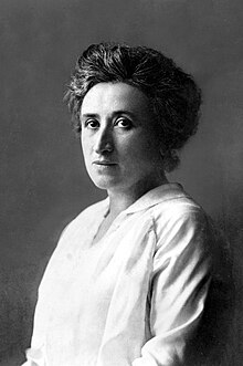 Rosa Luxemburg, a Polish socialist who argued in support of the political general strike in the Labour and Socialist International Rosa Luxemburg.jpg