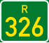 Regional route R326 shield